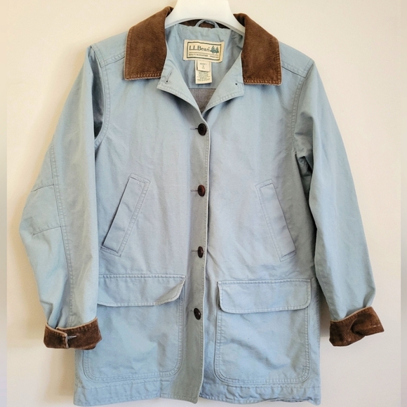 L.L. Bean Jackets & Blazers - Vintage L.L. BEAN Chore Barn Jacket Corduroy Cotton Button Front with Pockets